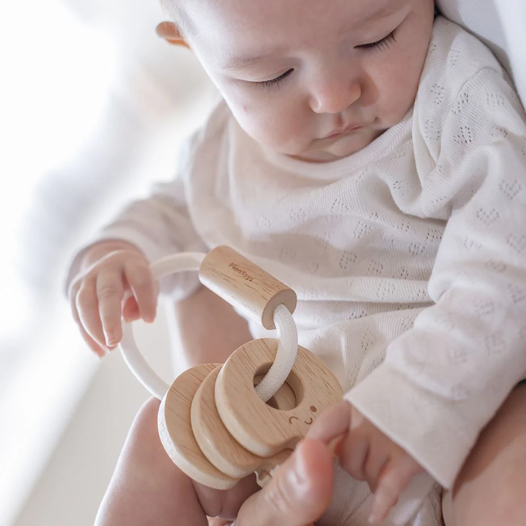 Baby Key Rattle - Natural - Image 4