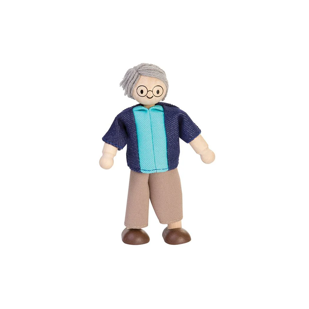 Grandfather Dollhouse Figure - Light Skin Tone