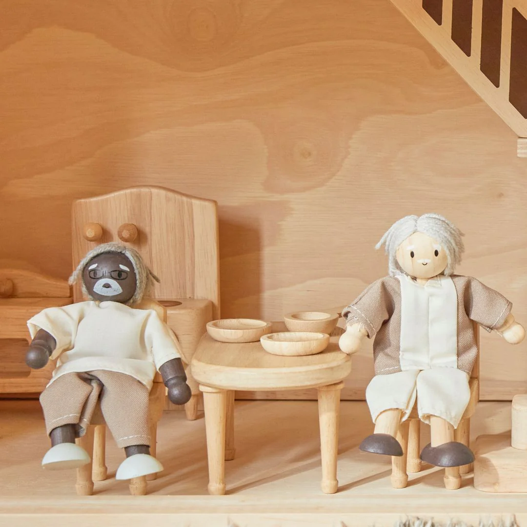 Grandfather Dollhouse Figure - Dark Skin Tone - Image 4