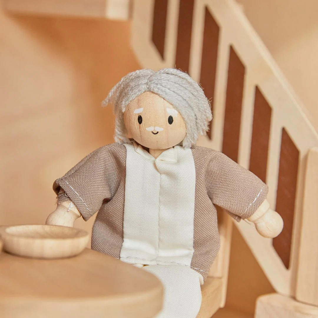 Grandfather Dollhouse Figure - Fair Skin Tone - Image 4