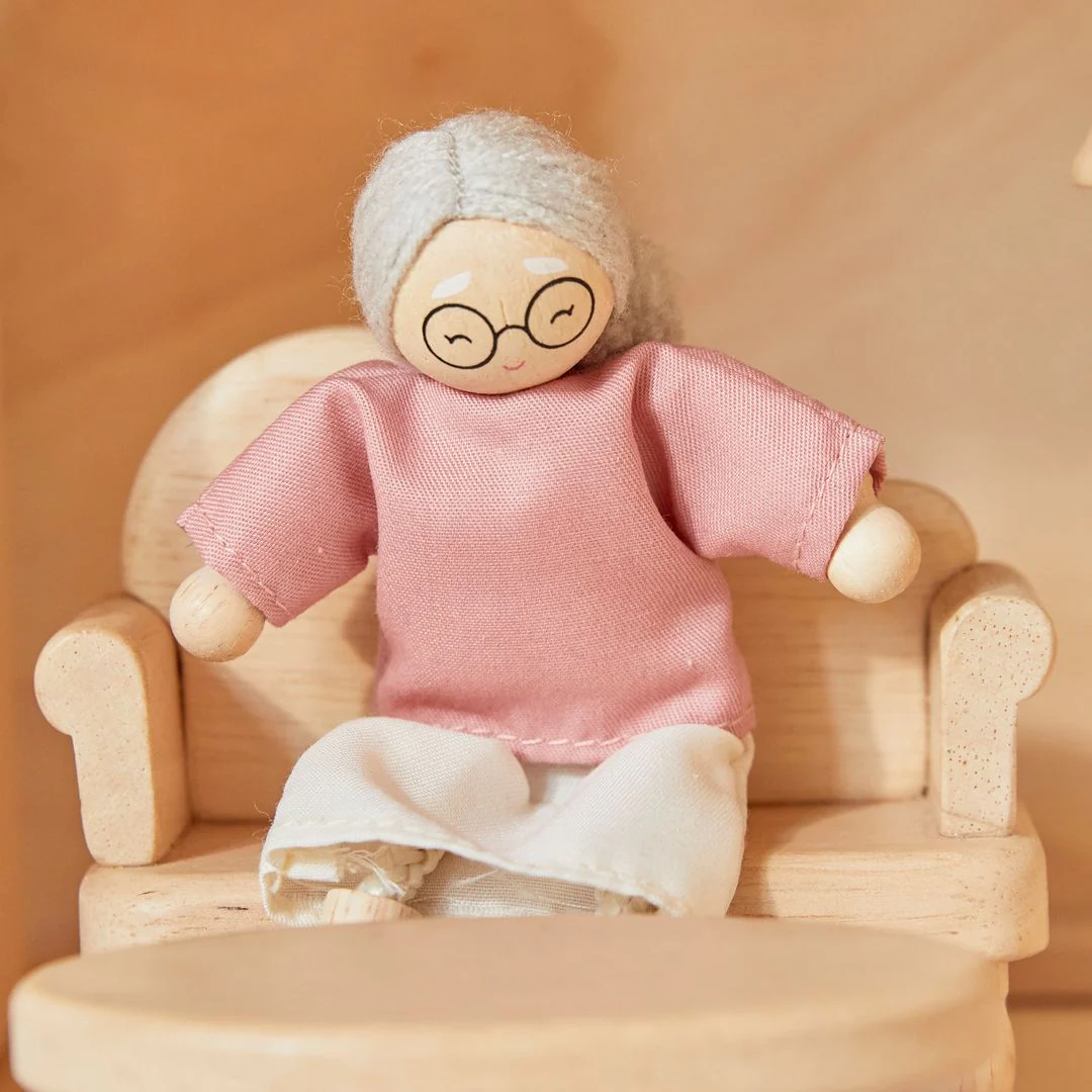 Grandmother Dollhouse Figure - Fair Skin Tone - Image 3