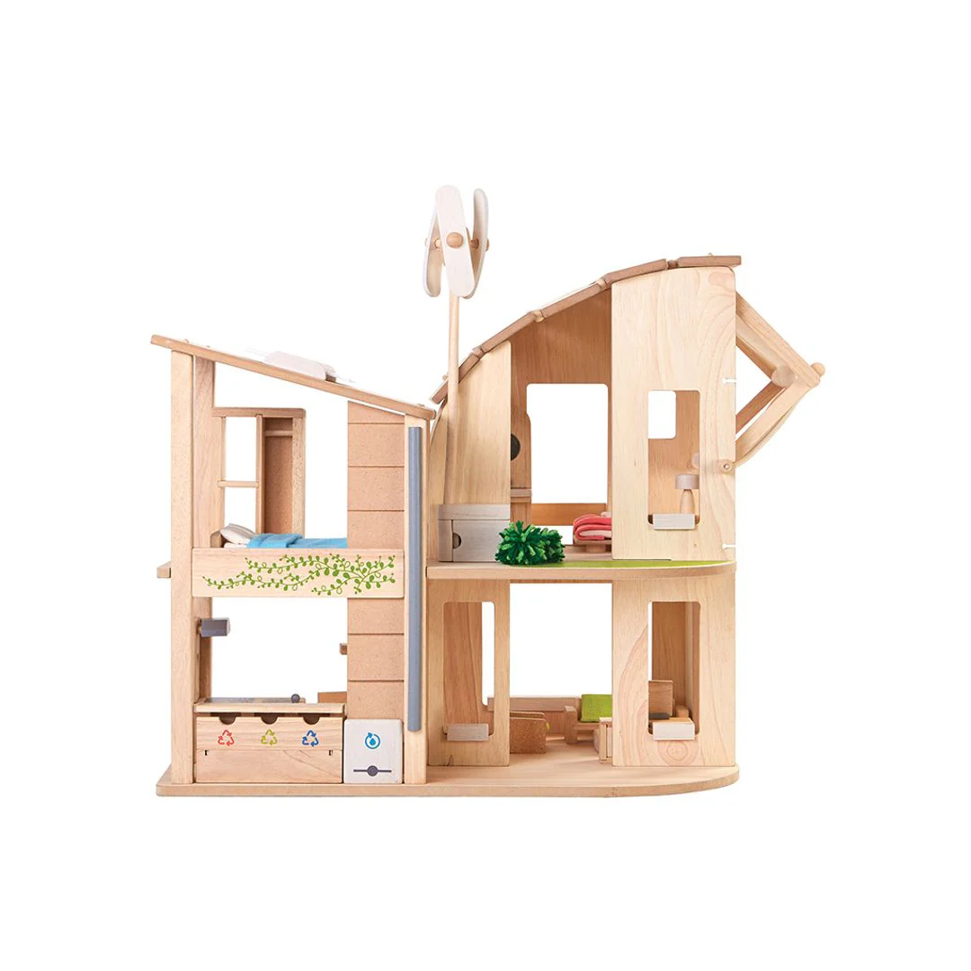 Green Dollhouse With Furniture - Image 9