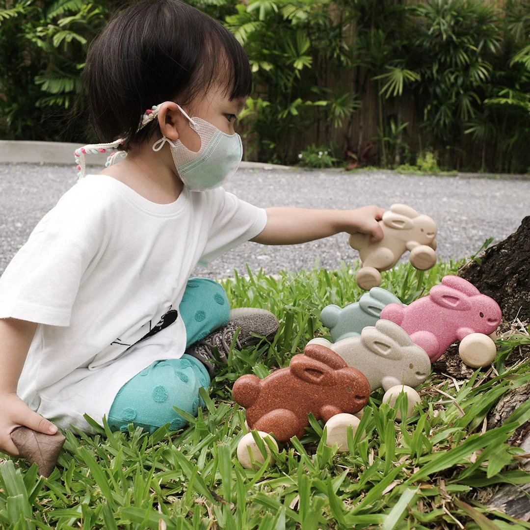 Push Along Bunny - Grey - Image 6